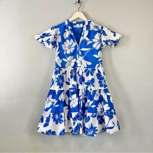 Taylor Floral Cotton Flutter Sleeve Mini Dress size 4